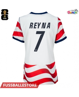 Günstige Vereinigte Staaten Giovanni Reyna #7 Heimtrikot Damen WM 2026 Kurzarm